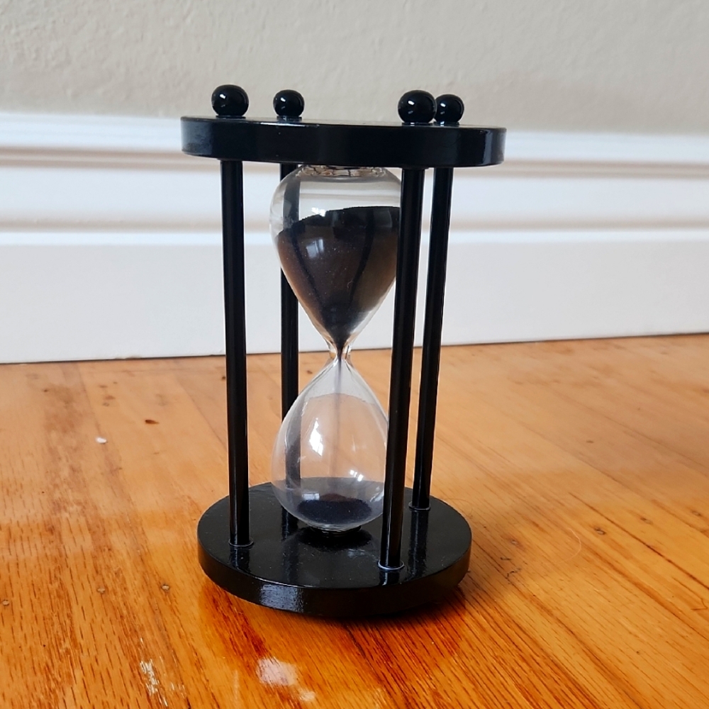 Black Hourglass Timer